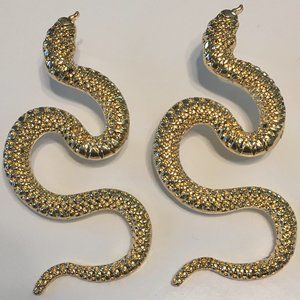 Gold Snake Earrings